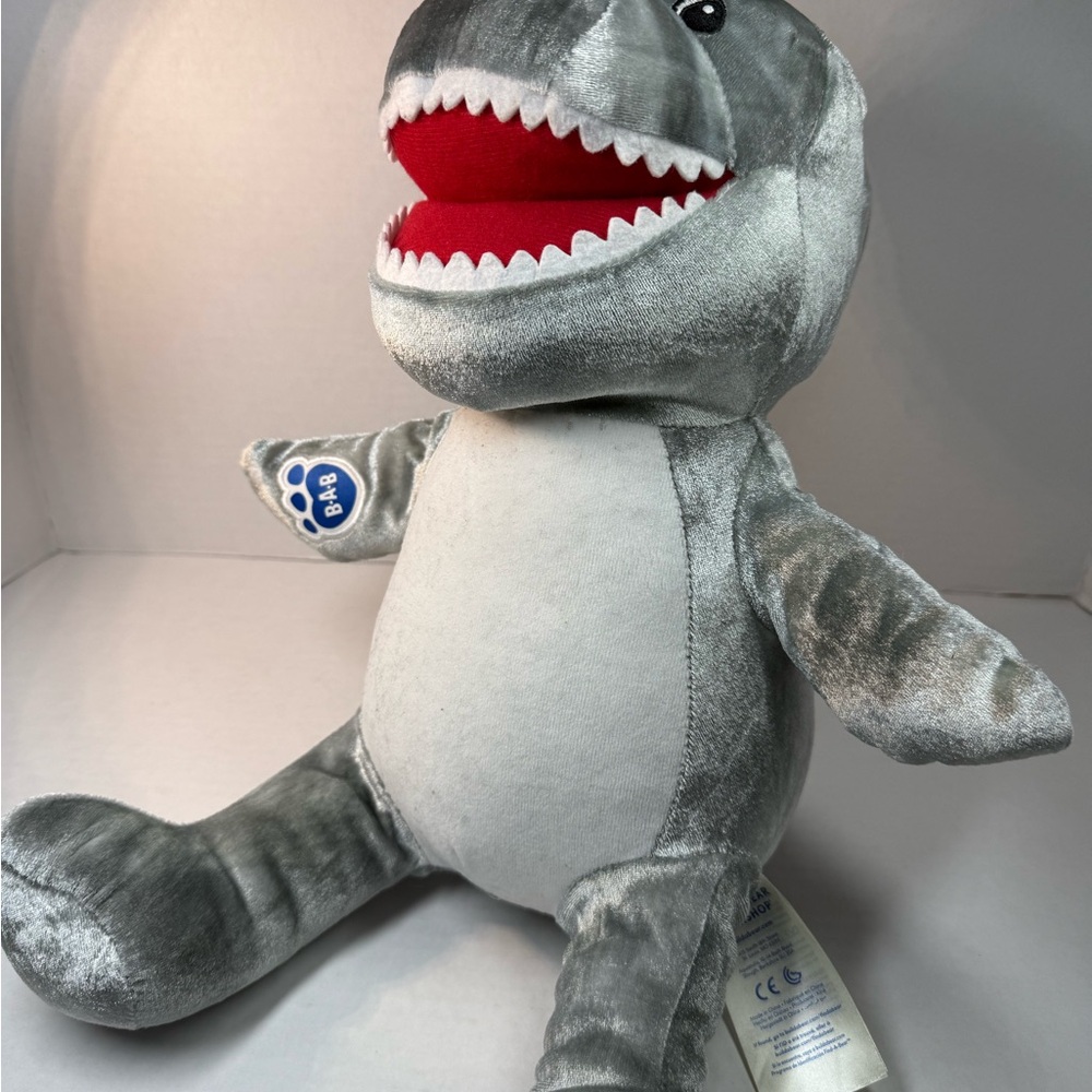 Gray and Red T-Rex Stuffed Animal
